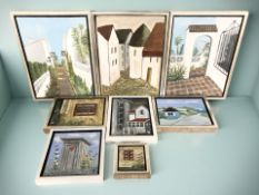 A group of Continental oil paintings on canvas,