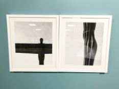 A pair of contemporary prints depicting the angle of the north,