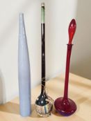 A very large bottle of alcohol labelled 'Gradi Alcool 12', height 120 cm,