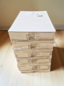 Six boxes of A3 punched plastic wallets.
