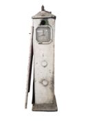 A vintage enamelled metal petrol pump made by Avery-Hardoll circa 1930's, height 200 cm.