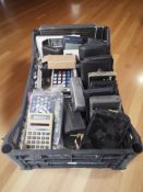 A collection of vintage calculators including Casio, Psion, etc.