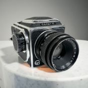 A Salut-C medium format film camera, with Vega-12B 2,8 / 90 lens.