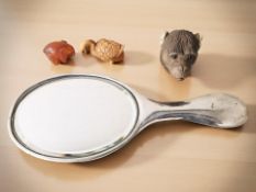 A silver-mounted dressing table mirror, Chester marks,