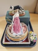 A Teviotdale figure of a border collie with box,