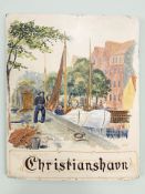 Danish School : Figures by boats on a canal, oil on board, signed 'Bekker', 103 cm x 127 cm.