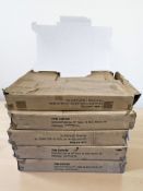 Five boxes of A4 folding plastic wallets.