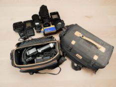 A Mamiya RB67 medium format film camera with eye level viewfinder, with Mamiya-Sekor C 1:3.