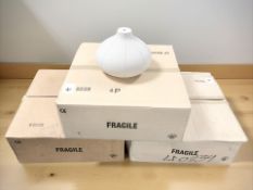 A quantity of contemporary earthenware onion shaped lamp bases, height 21 cm.