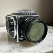 A Kiev-88 medium format film camera, with MC Volna-3 2.8 / 80 Soviet lens.