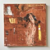 Danish School : Abstract print on canvas, 110 cm x 110 cm.