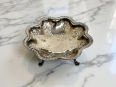 A pierced silver bonbon dish, Birmingham 1990,