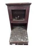 A Victorian stained wooden clark's cabinet top, height 95 cm.