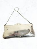 A silver purse, Birmingham 1914,