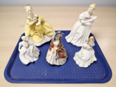 Four Royal Doulton figures to include The Last Waltz HN2315, Denise HN2477 (2nd quality),
