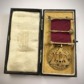 A Masonic Royal Arch Past Z silver-gilt breast jewel, inscribed and dated 1953 verso,