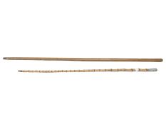 A bamboo swagger stick and a further cane.