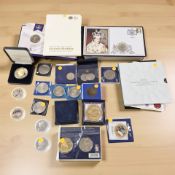 A collection of British coins including Queen Elizabeth II 80th birthday crown limited edition No.
