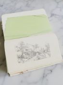 Helen Hodgkinson (19'th Century School) : A interesting sketch book containing numerous pencil