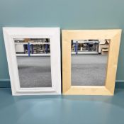 Two contemporary mirrors, each approximately 104 cm x 78 cm.