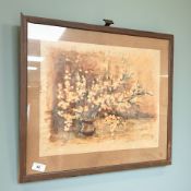 Danish School : Study of a plant in a pot, watercolour, 43 cm x 36 cm.