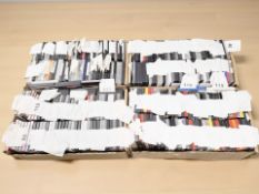 A large quantity of DVDs.