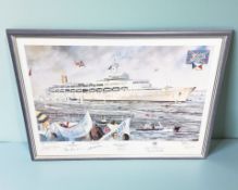 After Christopher Dee : Britannia Rules, colour print, 37 cm x 59 cm.