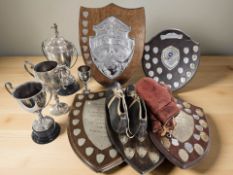 A group of EPNS trophy cups,