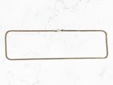 A 9ct gold flat link necklace, length 45cm. CONDITION REPORT: 7.