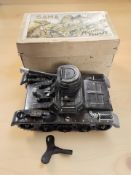 A Gama Montage Tank tin plate wind-up model, with original box.