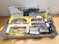 Two Bburago scale F1 cars, a further 1:24 scale Mini Cooper,