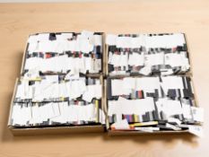 A large quantity of DVDs.