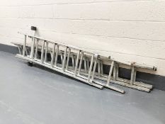 A Youngman four section aluminium extension ladder