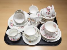 A collection of Royal Albert and Coalport tea china in various patterns.
