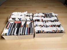 A large quantity of DVDs.