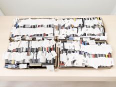 A large quantity of DVDs.