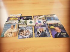 Vinyl LP records and singles including Boney M, Tom Jones, easy listening, etc.