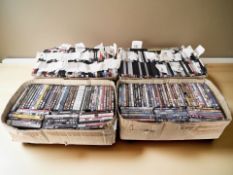 A large quantity of DVDs.