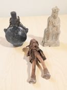 A Chinese earthenware figure, height 20 cm,