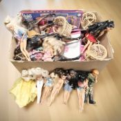 A collection of Barbie dolls, various clothing, accessories, horses, etc.