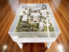 A Kelley Morgan scale model of a residential complex on perspex stand, 105 cm x 84 cm x 83 cm.