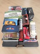 Assorted die cast models including Atlas Editions, Maisto, Oxford, to include classic cars, trams,