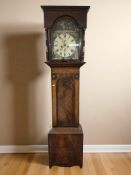 A George III mahogany eight day longcase clock, with painted Gateshead dial, maker indistinct,