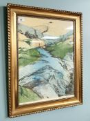 Danish School : Lithographic print depicting a valley,