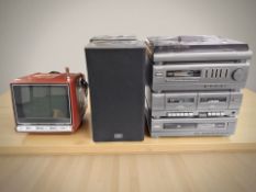 A group of Sharp hi-fi separates and a pair of speakers,