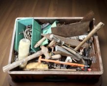 A quantity of vintage hand tools, carpentry tools, etc.