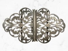 An antique silver belt buckle, Birmingham 1900.