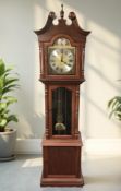 A reproduction Tempus Fugit longcase clock, height 202 cm.