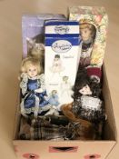 A group of modern dolls.