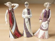 A Royal Crown Derby The Classic Collection figure 'Dione' (1st quality) and two further figures
